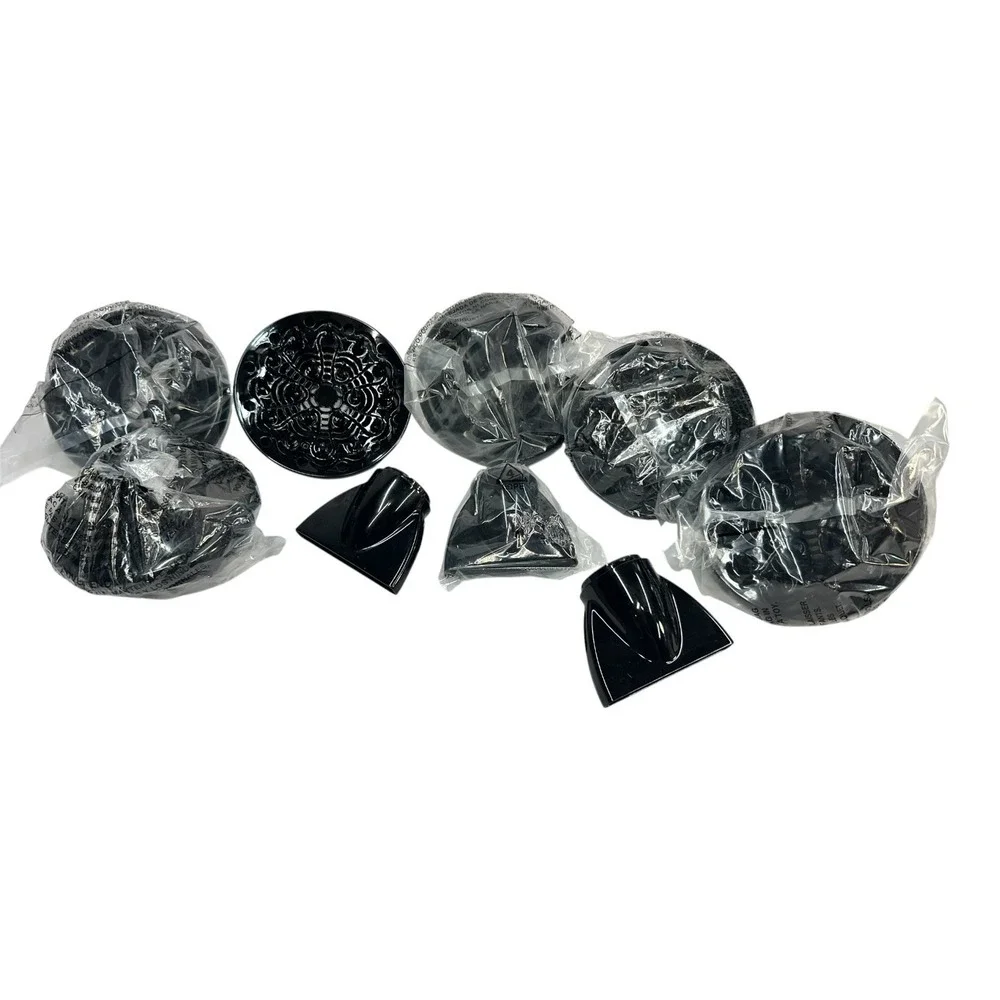 Lot Of 9 Conair InfinitiPro Hair Dryer Diffuser Attachments Black Replacement